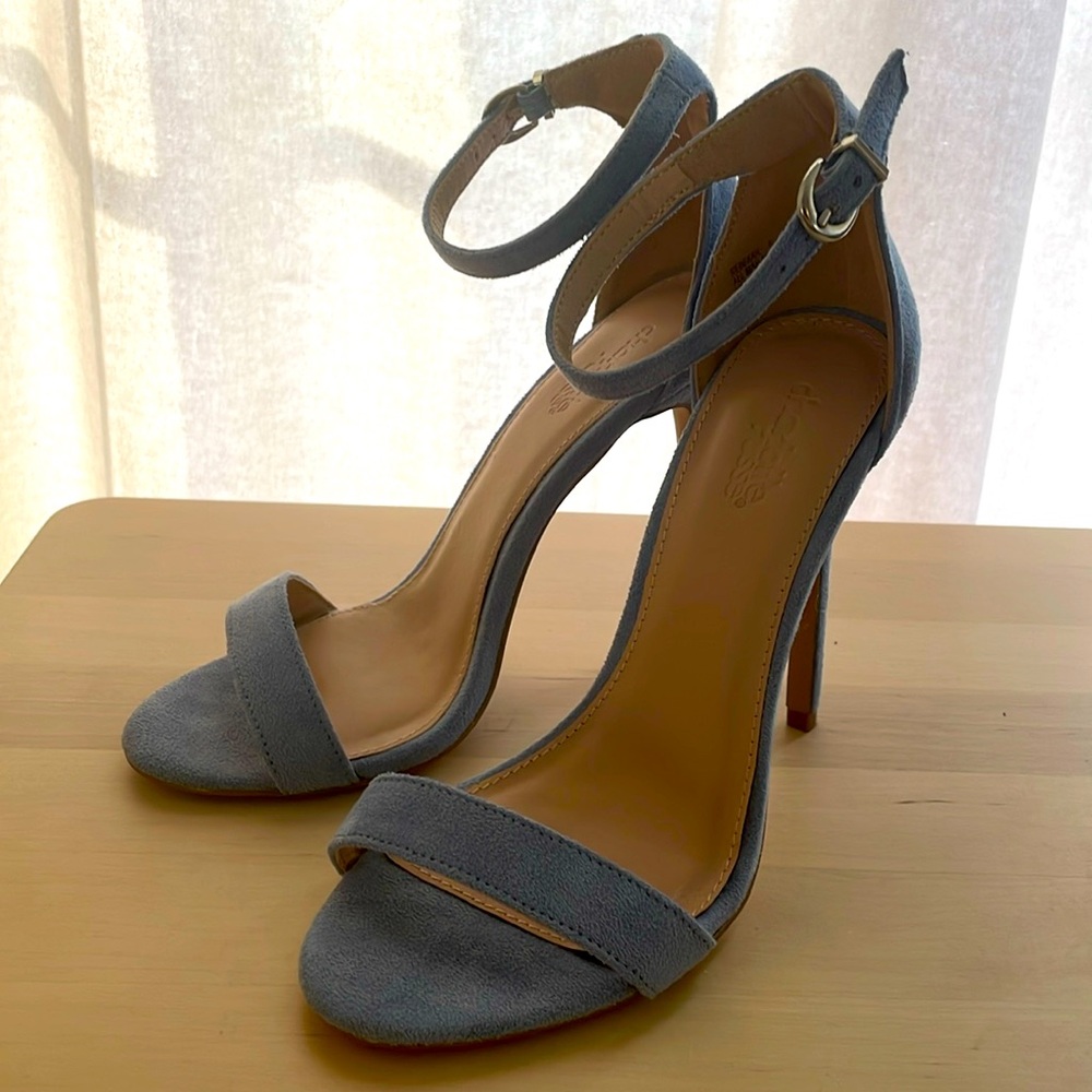 Charlotte Russe size 6 light ice blue one strap high heels